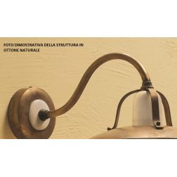 FONSO APPLIQUE IN OTTONE NATURALE O VERNICIATO DI RUGGINE CRISTALENSI OTTONE - Cristalensi Shop Online 2