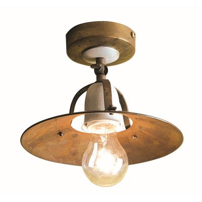 FONSO PLAFONIERA IN OTTONE NATURALE O VERNICIATO IN COLORE RUGGINE CRISTALENSI OTTONE - Cristalensi Shop Online