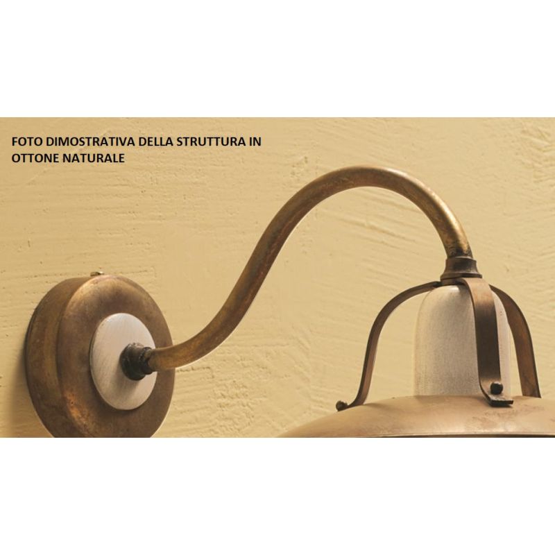 FONSO PLAFONIERA IN OTTONE NATURALE O VERNICIATO IN COLORE RUGGINE CRISTALENSI OTTONE - Cristalensi Shop Online