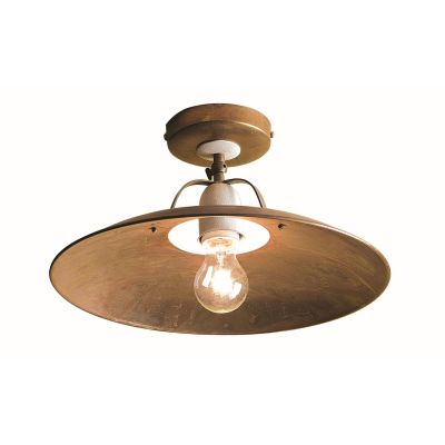 FONSO PLAFONIERA IN OTTONE NATURALE O VERNICIATO IN COLORE RUGGINE CRISTALENSI OTTONE - Cristalensi Shop Online