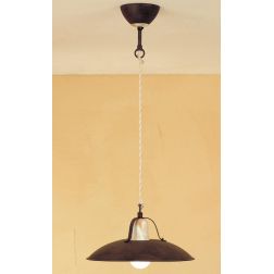 FONSO SOSPENSIONE IN OTTONE NATURALE O VERNICIATA DI COLORE RUGGINE CRISTALENSI OTTONE - Cristalensi Shop Online 2