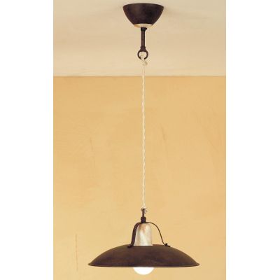 FONSO SOSPENSIONE IN OTTONE NATURALE O VERNICIATA DI COLORE RUGGINE CRISTALENSI OTTONE - Cristalensi Shop Online