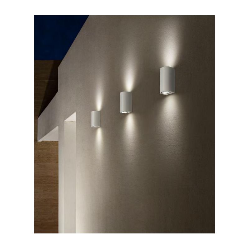 PIANOSA APPLIQUE DA ESTERNO IP54 IN ALLUMINIO BIANCO O ANTRACITE LED SOSTITUIBILE ISYLUCE - Cristalensi Shop Online