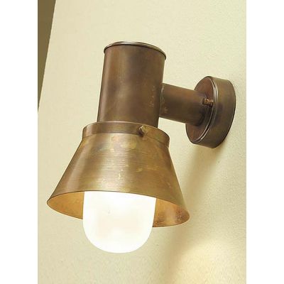 GORGONA A16 SPOT APPLIQUE PER ESTERNO IN OTTONE NATURALE O VERNICIATO DI CORTEN O ANTRACITE CRISTALENSI OTTONE - Cristalensi Sho