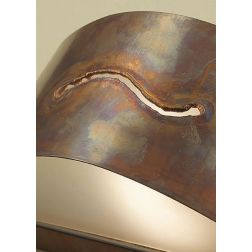 GORGONA BAFFO APPLIQUE PER ESTERNO FASCIA OTTONE IP66 CON TAGLIO FRONTALE CRISTALENSI OTTONE - Cristalensi Shop Online 2