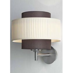 LIU' APPLIQUE IN ACCIAIO SATINATO CON PARALUME PLISSE DOPPIO VOLUME CRISTALENSI OTTONE - Cristalensi Shop Online 2