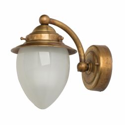 PICO APPLIQUE DA ESTERNO IN OTTONE NATURALE O VERNICIATO IN ANTRACITE O CORTEN CRISTALENSI OTTONE - Cristalensi Shop Online