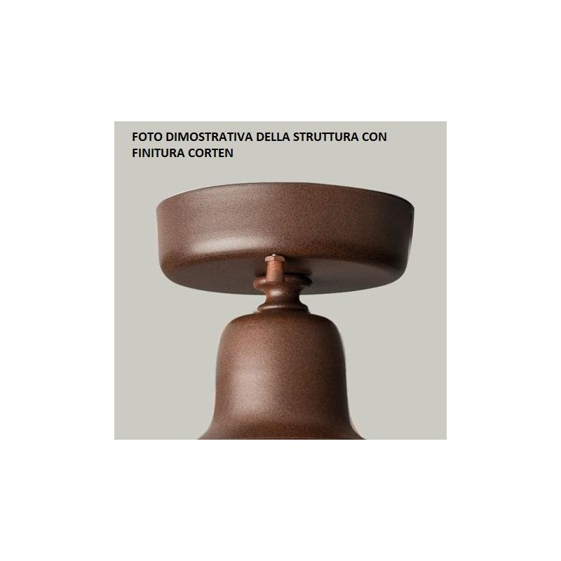 PICO PALO H 135 DA ESTERNO IN OTTONE NATURALE O VERNICIATO IN CORTEN O ANTRACITE CRISTALENSI OTTONE - Cristalensi Shop Online