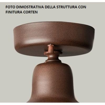 PICO PALO H 135 DA ESTERNO IN OTTONE NATURALE O VERNICIATO IN CORTEN O ANTRACITE CRISTALENSI OTTONE - Cristalensi Shop Online