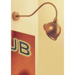 PUB LAMPADA DA PARETE PER ESTERNO SPORGENZA 59 CM IN OTTONE LASCIATO AL NATURALE CRISTALENSI OTTONE - Cristalensi Shop Online 2