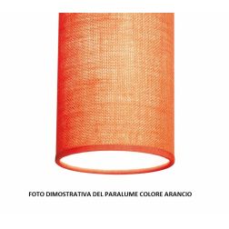 SALLY SOSPENSIONE D.60 PARALUME IN TESSUTO JUTA CHIARA ARANCIO O MARRONE CRISTALENSI OTTONE - Cristalensi Shop Online 2