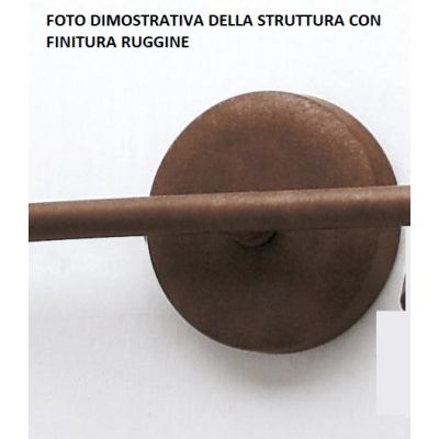 TEO AC25 APPLIQUE IN OTTONE NATURALE O VERNICIATO IN ANTRACITE O RUGGINE CRISTALENSI OTTONE - Cristalensi Shop Online