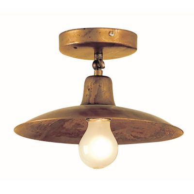 TEO PL20 PLAFONIERA IN OTTONE NATURALE O VERNICIATO IN ANTRACITE O RUGGINE CRISTALENSI OTTONE - Cristalensi Shop Online