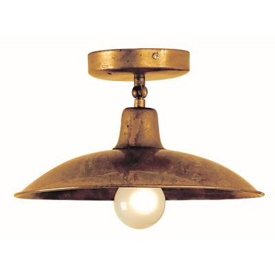 TEO PL30 PLAFONIERA IN OTTONE NATURALE O VERNICIATO IN ANTRACITE O RUGGINE CRISTALENSI OTTONE - Cristalensi Shop Online