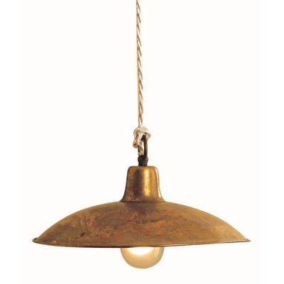 TEO S26 SOSPENSIONE IN OTTONE NATURALE O VERNICIATO IN ANTRACITE O RUGGINE CRISTALENSI OTTONE - Cristalensi Shop Online