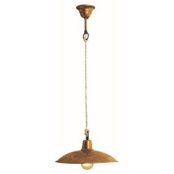 TEO S30 SOSPENSIONE IN OTTONE NATURALE O VERNICIATO IN ANTRACITE O RUGGINE CRISTALENSI OTTONE - Cristalensi Shop Online 2