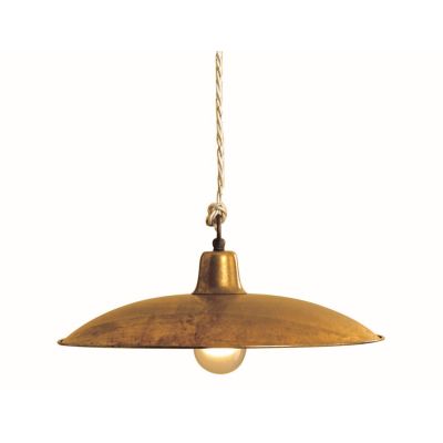 TEO S36 SOSPENSIONE IN OTTONE NATURALE O VERNICIATO IN ANTRACITE O RUGGINE CRISTALENSI OTTONE - Cristalensi Shop Online