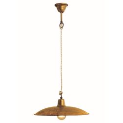 TEO S36 SOSPENSIONE IN OTTONE NATURALE O VERNICIATO IN ANTRACITE O RUGGINE CRISTALENSI OTTONE - Cristalensi Shop Online 2