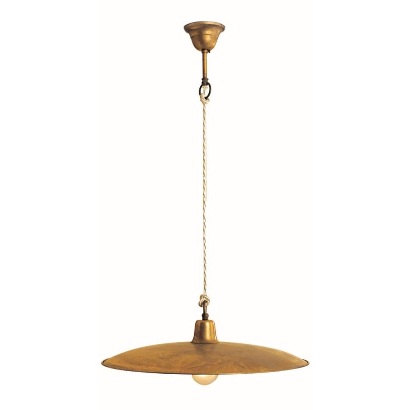 TEO S43 SOSPENSIONE IN OTTONE NATURALE O VERNICIATO IN ANTRACITE O RUGGINE CRISTALENSI OTTONE - Cristalensi Shop Online