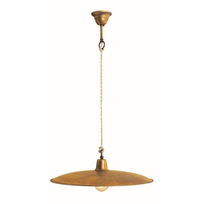 TEO S43 SOSPENSIONE IN OTTONE NATURALE O VERNICIATO IN ANTRACITE O RUGGINE CRISTALENSI OTTONE - Cristalensi Shop Online