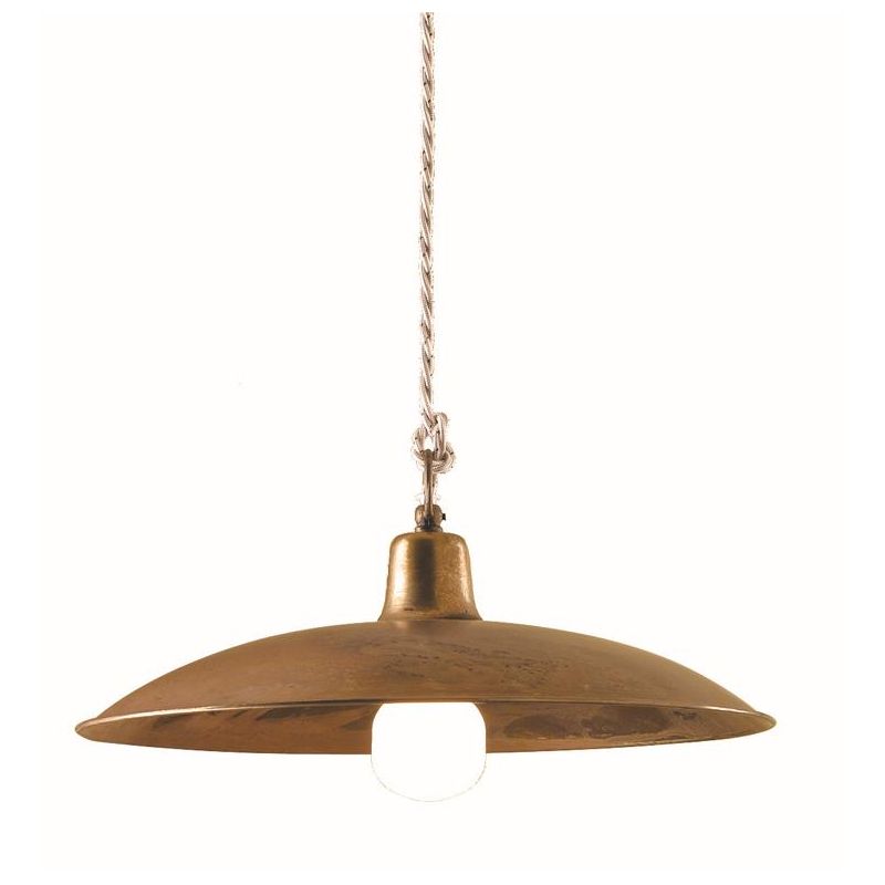 TEO SS36 SOSPENSIONE SALISCENDI IN OTTONE NATURALE O VERNICIATO IN ANTRACITE O RUGGINE CRISTALENSI OTTONE - Cristalensi Shop Onl