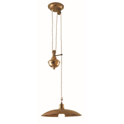 TEO SS36 SOSPENSIONE SALISCENDI IN OTTONE NATURALE O VERNICIATO IN ANTRACITE O RUGGINE CRISTALENSI OTTONE - Cristalensi Shop Onl