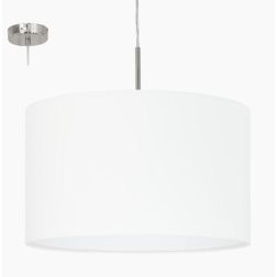 PASTERI SOSPENSIONE IN STOFFA COLORE BIANCO DIAMETRO 38 CM EGLO - Cristalensi Shop Online 2