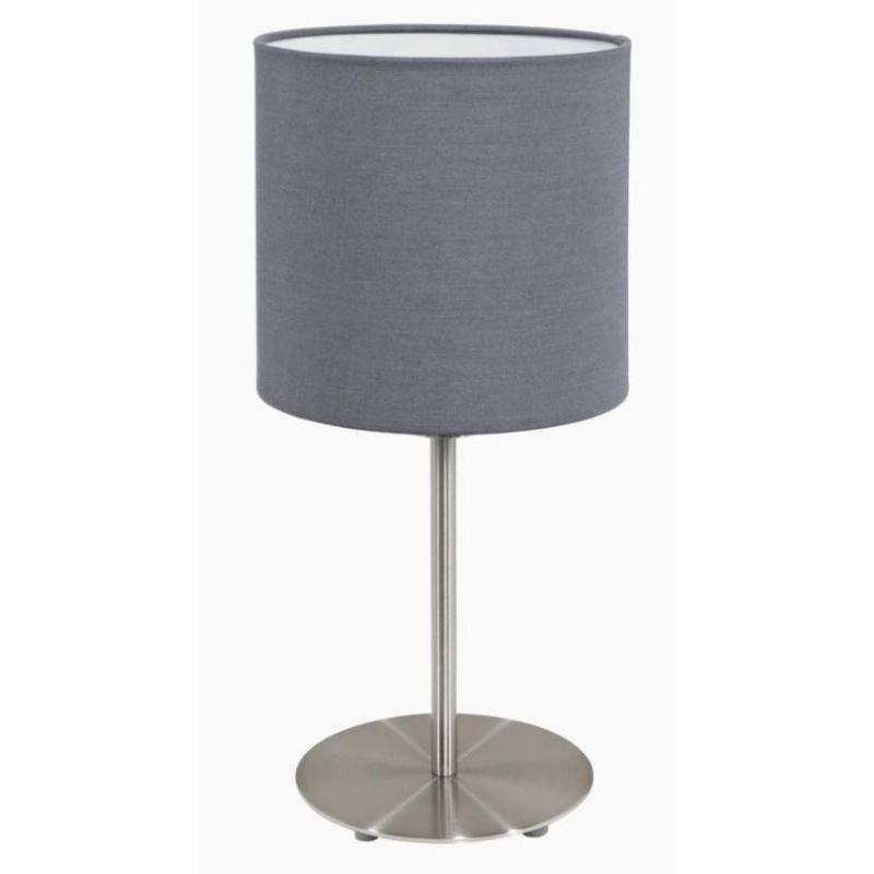 PASTERI LAMPADA TAVOLO IN TESSUTO COLORE GRIGIO ALTEZZA 40 CM ECONOMICA EGLO - Cristalensi Shop Online