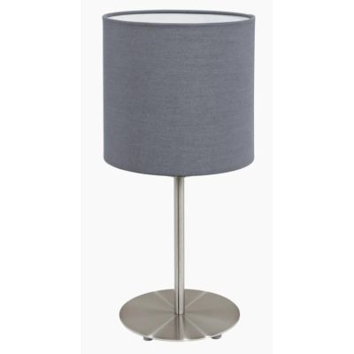 PASTERI LAMPADA TAVOLO IN TESSUTO COLORE GRIGIO ALTEZZA 40 CM ECONOMICA EGLO - Cristalensi Shop Online