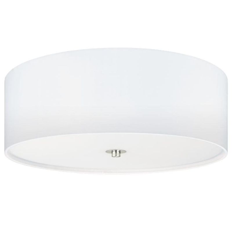 PASTERI PLAFONIERA IN TESSUTO COLOR BIANCO D 47,5 EGLO - Cristalensi Shop Online