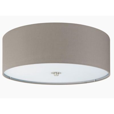 PASTERI PLAFONIERA IN TESSUTO COLOR TORTORA D 47,5 EGLO - Cristalensi Shop Online