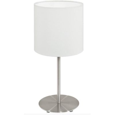 PASTERI LAMPADA TAVOLO PICCOLA IN TESSUTO COLORE BIANCO H. 27,5 CM EGLO - Cristalensi Shop Online
