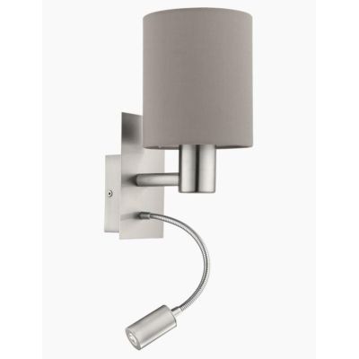 PASTERI APPLIQUE CON FLEX A LED E TESSUTO COLORE TORTORA EGLO - Cristalensi Shop Online