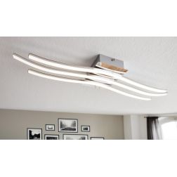 RONCADE PLAFONIERA IN METALLO CROMATO A LED INTEGRATO DA 26W MODERNA EGLO - Cristalensi Shop Online
