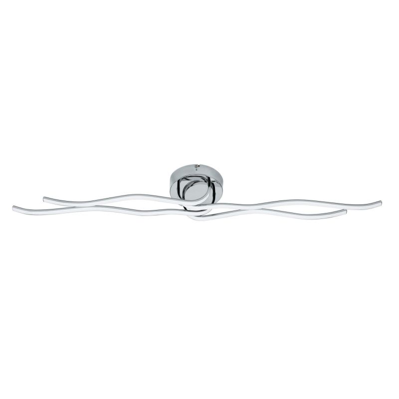 RONCADE PLAFONIERA IN METALLO CROMATO A LED INTEGRATO DA 40W 116 CM LUNGHEZZA EGLO - Cristalensi Shop Online