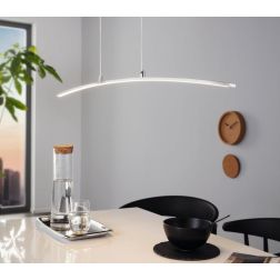 LASANA SOSPENSIONE IN METALLO CROMATO A LED INTEGRATO DA 14W MODERNA EGLO - Cristalensi Shop Online
