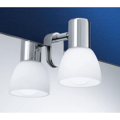 STICKER VETRO FARETTO IN METALLO CROMATO CON AGGANCIO SPECCHIO EGLO - Cristalensi Shop Online