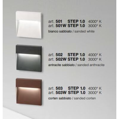 STEP SEGNAPASSO SENZA SCASSO QUADRATO LED 6W 3000K O 4000K IP54 ECONOMICO ISYLUCE - Cristalensi Shop Online