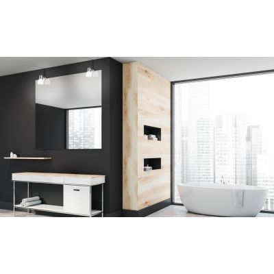 STICKER VETRO FARETTO IN METALLO CROMATO CON AGGANCIO SPECCHIO EGLO - Cristalensi Shop Online