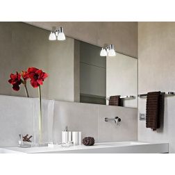 STICKER VETRO FARETTO IN METALLO CROMATO CON AGGANCIO SPECCHIO EGLO - Cristalensi Shop Online 2