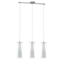 PINTO 3 SOSPENSIONE A TRE LUCI CON VETRI BIANCHI EGLO - Cristalensi Shop Online 2