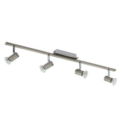 ROTTELLO BINARIO 4 LUCI A LED IN NICHEL SATINATO EGLO - Cristalensi Shop Online