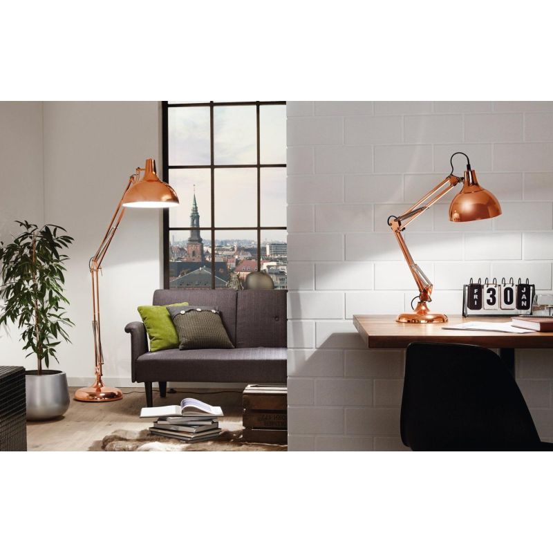 BORGILLO LAMPADA DA TAVOLO IN RAME LUCIDO EGLO - Cristalensi Shop Online