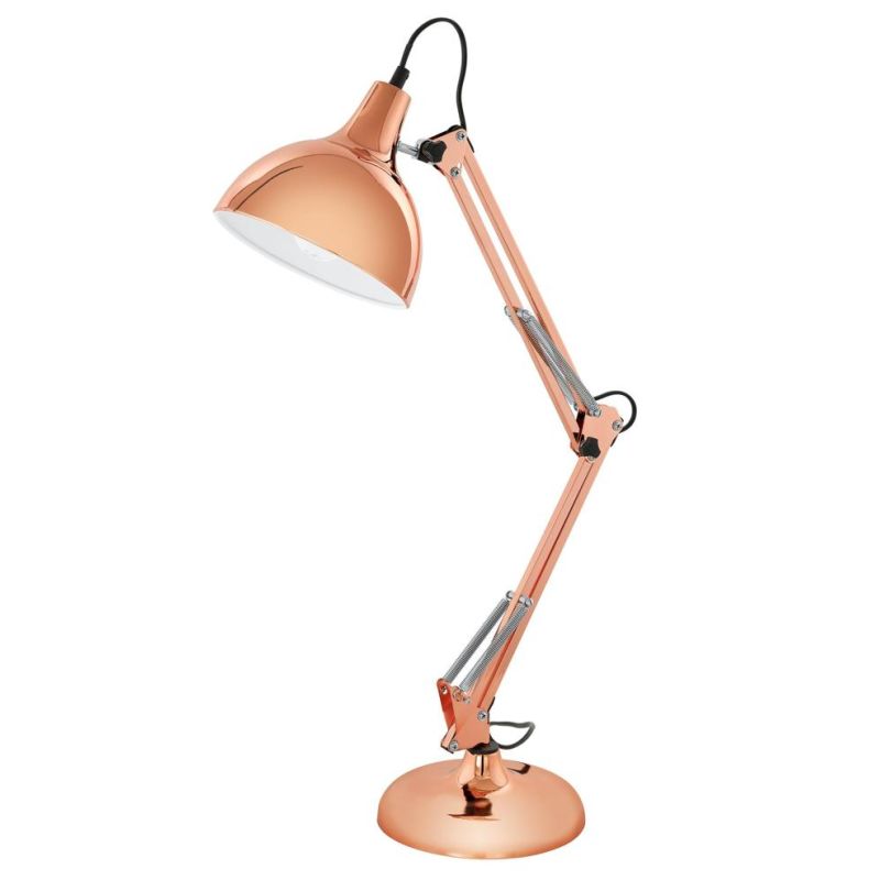 BORGILLO LAMPADA DA TAVOLO IN RAME LUCIDO EGLO - Cristalensi Shop Online