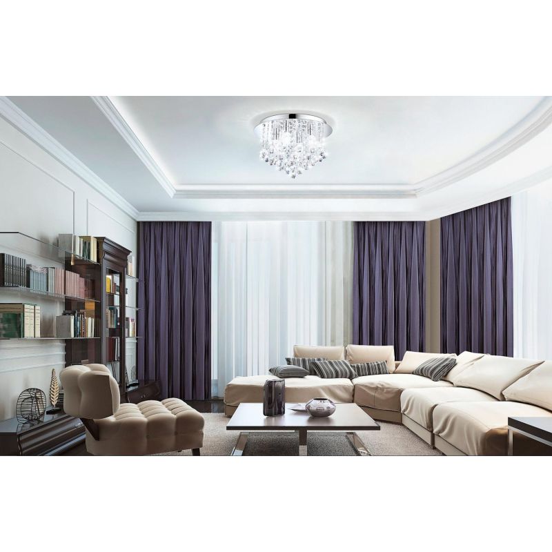 ALMONTE PLAFONIERA CON CRISTALLI A LED DOPPIO ISOLAMENTO A LED EGLO - Cristalensi Shop Online