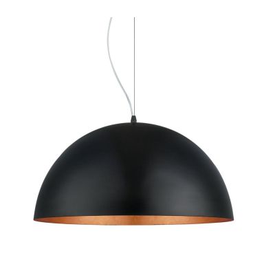 GAETANO 1 SOSPENSIONE IN METALLO NERO CON INTERNO RAME DIAMETRO 53 EGLO - Cristalensi Shop Online