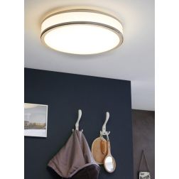 PALERMO 2 PLAFONIERA CON BORDO CROMO A LED INTEGRATO DA 18W D.28 EGLO - Cristalensi Shop Online 2
