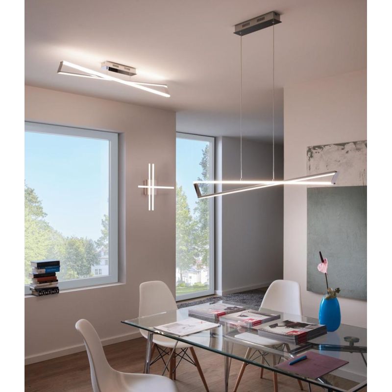 LASANA 1 PLAFONIERA IN METALLO CROMATO A LED INTEGRATO DA 18W D. 50 EGLO - Cristalensi Shop Online