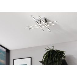 LASANA 1 PLAFONIERA IN METALLO CROMATO A LED INTEGRATO DA 24W D. 50 EGLO - Cristalensi Shop Online 2