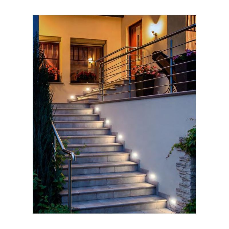 VETRONOTTE ISYLUCE SEGNAPASSO PER CASSETTA 503 LED 3W IP65 3000K O 4000K VETRO BIANCO ISYLUCE - Cristalensi Shop Online